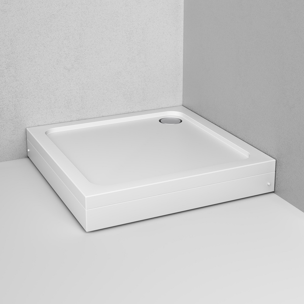 Поддон душевой 90x90 AM.PM Gem W90T-403-090W белый + сифон