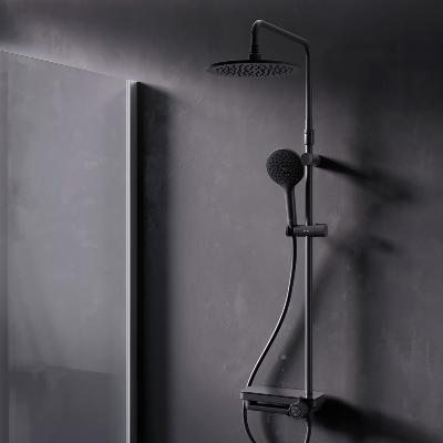 Душевая система AM.PM  Moxie Moxie F079M722 стойка с тропическим душем, смесителем, черная