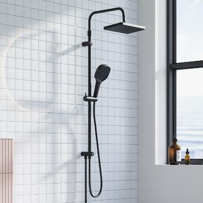 Душевая система Damixa Merkur 940000300 стойка с тропическим душем, черный