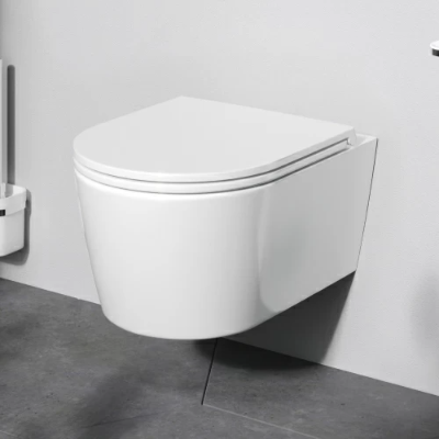 Унитаз подвесной AM.PM Func C8F1700SC (глубина 49 см) безободковый с сиденьем микролифт, белый