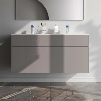 Тумба с раковиной и смесителем 120 AM.PM Inspire 2.0 M50AFHX1203EGM подвесная серый