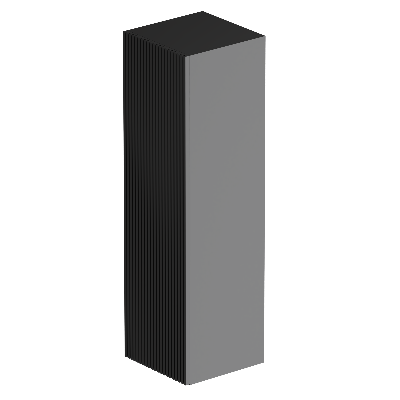 Шкаф-пенал для ванной 30 AM.PM Struktura M9SCHR0306BMVS навесной, черный матовый