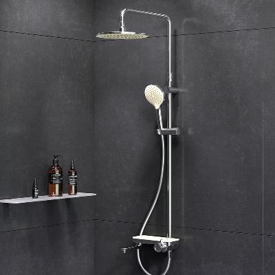 Душевая система AM.PM Moxie F079M700 стойка с тропическим душем, смесителем, хром