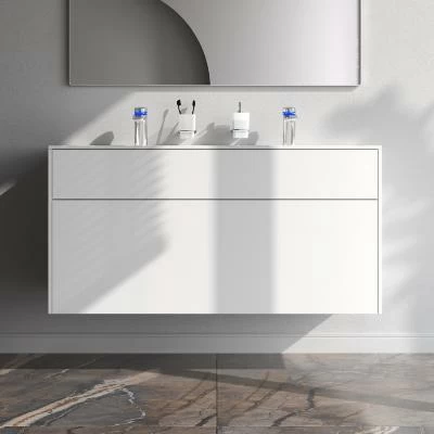 Тумба с раковиной и смесителем 120 AM.PM Inspire 2.0 M50AFHX1203WM подвесная белая матовая