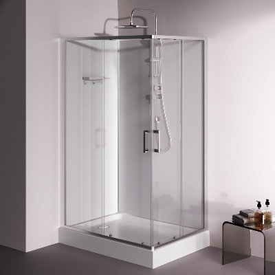 Душевая кабина 120x90 AM.PM Above W9XC-403-12090MT профиль серебристый, низкий поддон