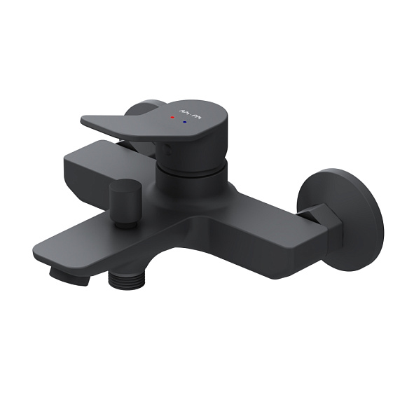 Смеситель для ванны и душа AM.PM X-Joy F85A10022 черный (уценка 1шт)-8