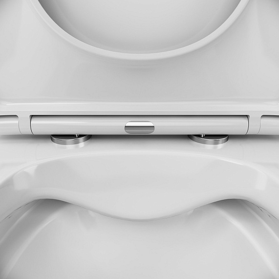 Унитаз напольный AM.PM Func C8F8600SC безободковый с сиденьем микролифт, белый-6