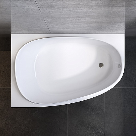 Ванна акриловая 110x170 AM.PM Like W80A-170L110W-A асимметричная белая глянцевая