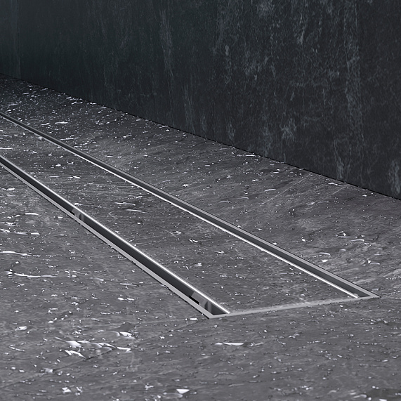 Душевой трап (лоток) 90 AM.PM PrimeFlow W02SC-U11-090-04SB комбинированный затвор со стальной матовой решеткой под плитку-12