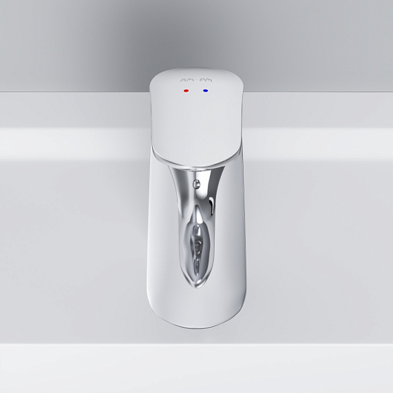 Тумба с раковиной и смесителем 65 AM.PM Like M80FHX0652WG подвесная белый глянец-2