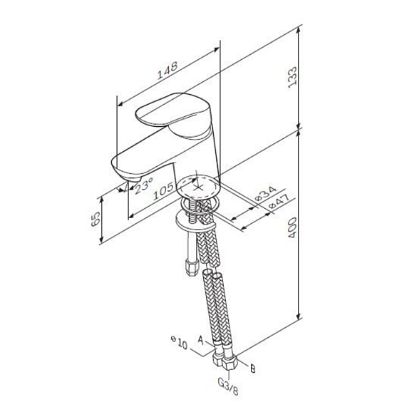 Смеситель для раковины (умывальника) AM.PM Like F8002116 хром-7
