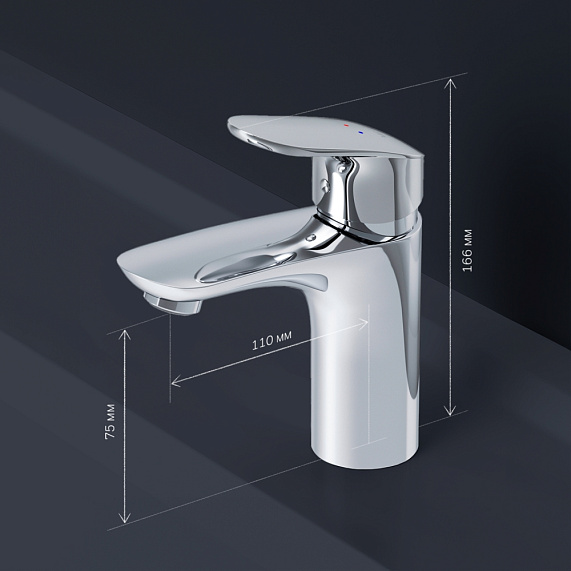 Тумба с раковиной и смесителем 65 AM.PM Like M80FHX0652WG подвесная белый глянец-6