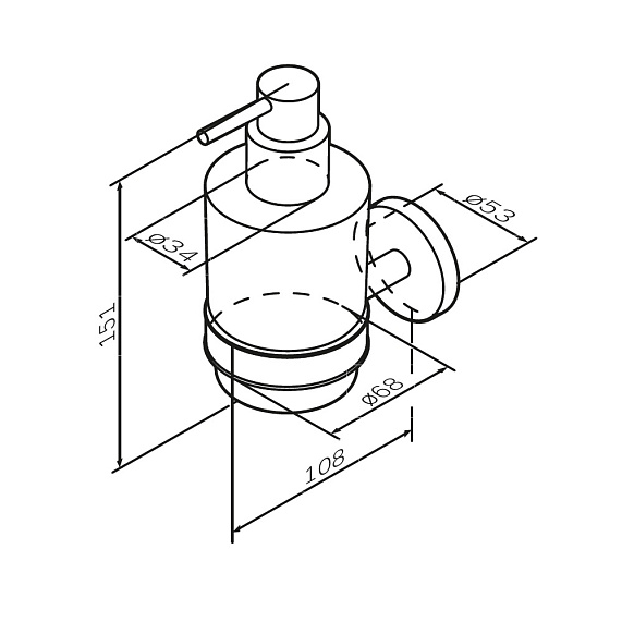 Дозатор для мыла настенный стеклянный AM.PM X-Joy A85A36999 золото-5