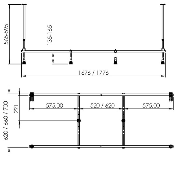 Ванна акриловая 170x70 AM.PM Libre W60A-170-070W-A белая глянцевая-10