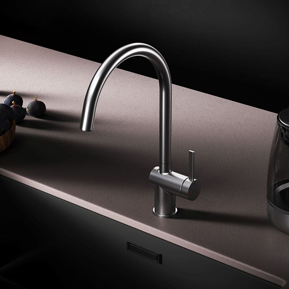 Смеситель для кухни AM.PM Func F8F07011 высокий с С-изливом, сатин-4