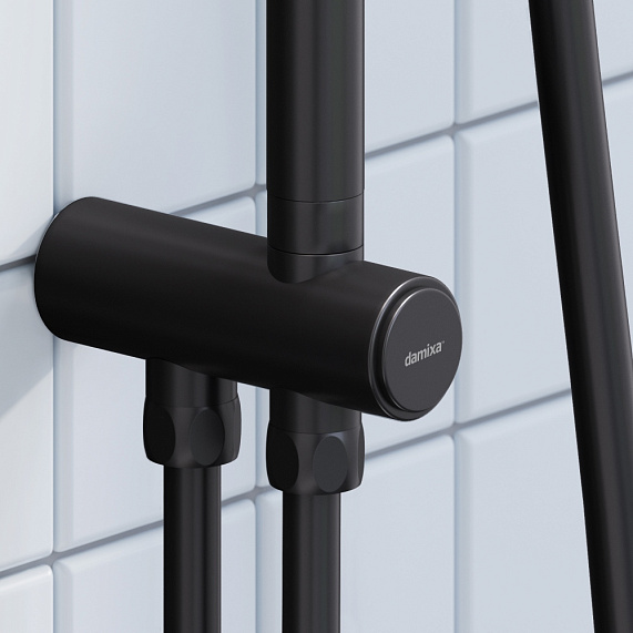 Душевая система Damixa Merkur 940000300 стойка с тропическим душем, черный-2