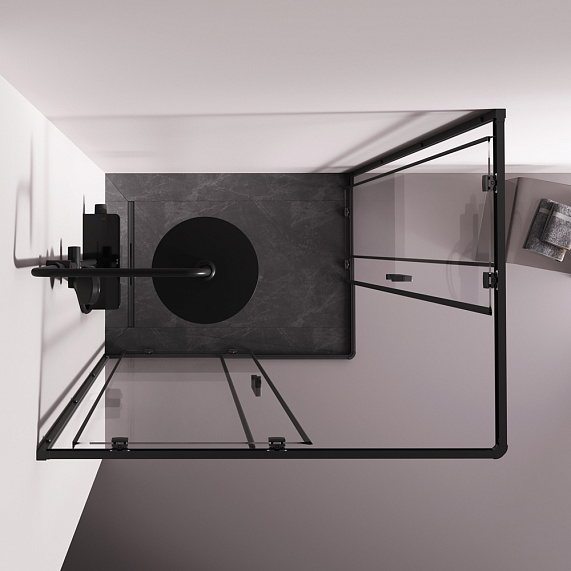 Душевое ограждение без поддона 120x90 AM.PM Above W9XG-403-12090-BT профиль черный-2