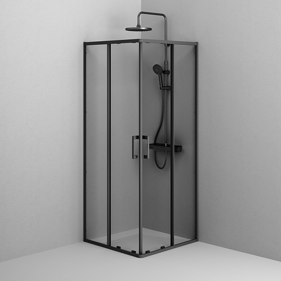 Душевое ограждение без поддона 80x80 AM.PM Above W9XG-403-8080-BT профиль черный-12