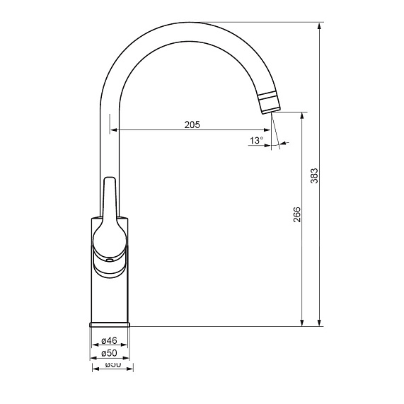 Смеситель для кухни Damixa Eclipse 310721400 высокий с каналом питьевой воды, никель-3