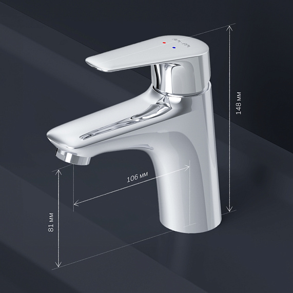 Смеситель для раковины (умывальника) AM.PM Joy F85E02100 хром-7