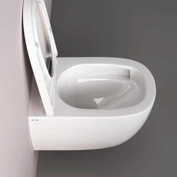 Унитаз подвесной AM.PM Above C9X1900SC торнадо безободковый с сиденьем микролифт, белый-9