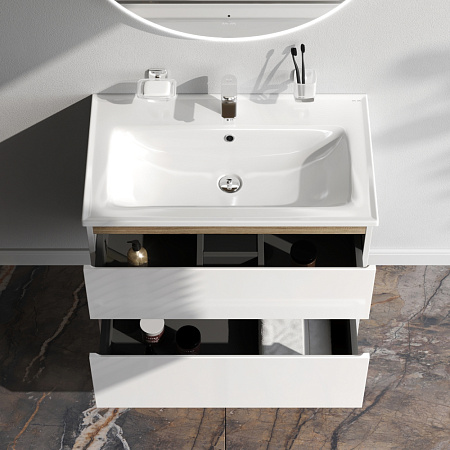 Тумба с раковиной 80 AM.PM X-Joy M85AFHX0802WG подвесная белый глянец