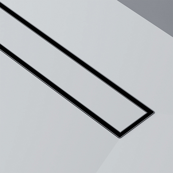 Душевой трап (лоток) 50 AM.PM MasterFlow W01SC-U11-050-04BM комбинированный затвор с черной матовой решеткой под плитку-17