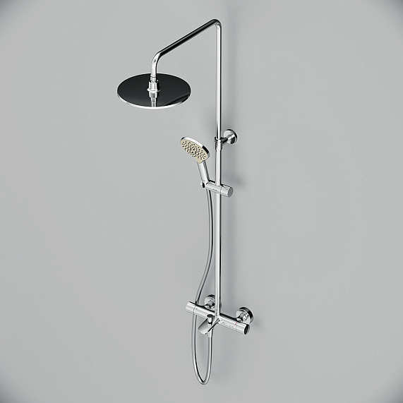 Душевая система AM.PM Moxie F079M500 стойка с тропическим душем, смесителем, термостатом, хром-2