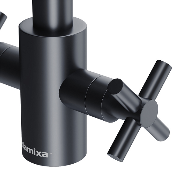 Смеситель для раковины (умывальника) Damixa Neo Classic 270210000 графит-4