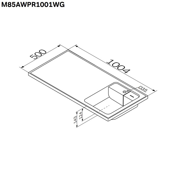 Тумба с раковиной 100 AM.PM X-Joy M85AFSX0402WG для стиральной машины правая белый глянец-6