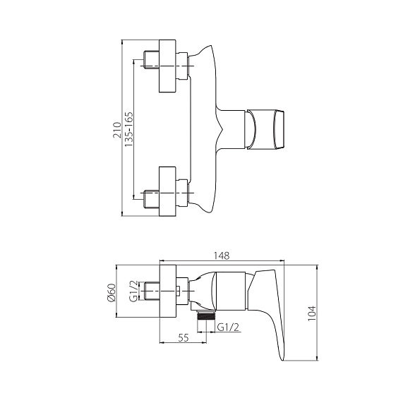 Смеситель для душа Damixa Palace Grand 462000000 хром-2