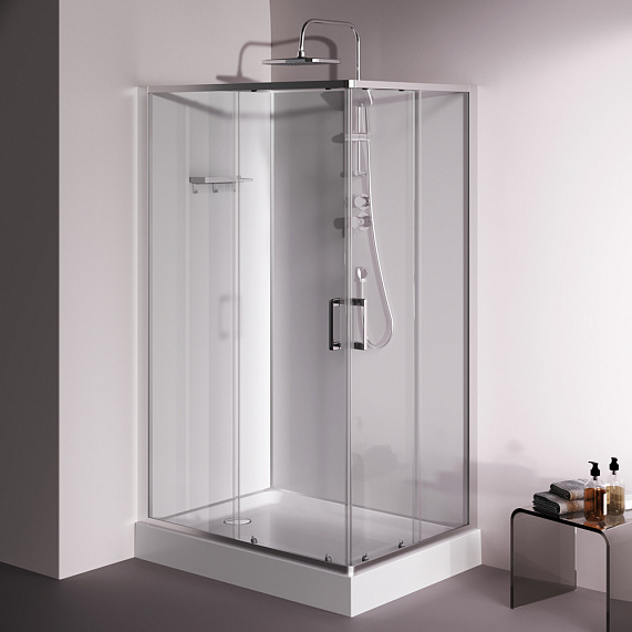 Душевая кабина 120x90 AM.PM Above W9XC-403-12090MT профиль серебристый, низкий поддон