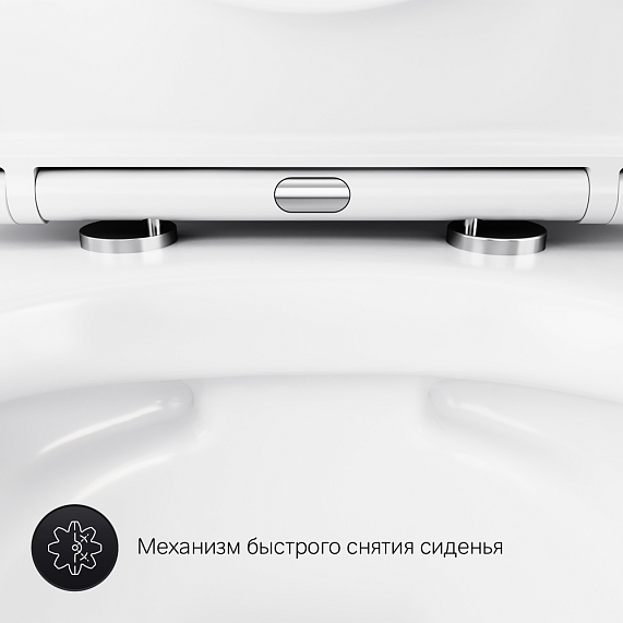 Унитаз подвесной AM.PM Sense C741701SC безободковый с сиденьем ...