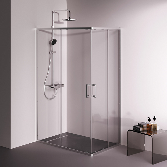 Душевое ограждение без поддона 120x80 AM.PM Above W9XG-403-12080-MT профиль серебристый