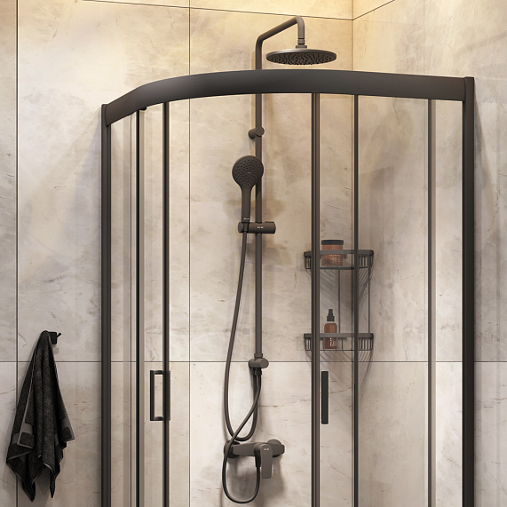 Комплект душевое ограждение AM.PM Gem WK90EN с душевым гарнитуром-3