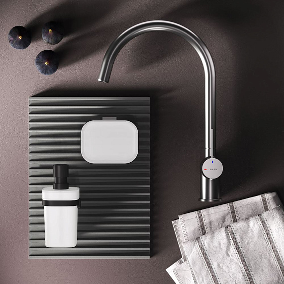 Смеситель для кухни AM.PM Func F8F07011 высокий с С-изливом, сатин-5