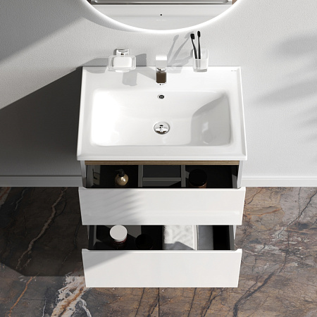 Тумба с раковиной 65 AM.PM X-Joy M85AFHX0652WG подвесная белый глянец