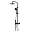 Душевая система Damixa Apollo DX220910300 стойка с тропическим душем, смесителем, черная матовая