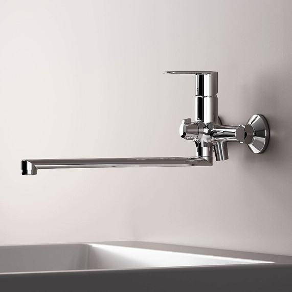 Смеситель для ванны и душа AM.PM Above F9X90200 длинный излив, хром-4