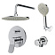 Встраиваемая душевая система AM.PM X-Joy FB85A1RH10 хром: тропический верхний душ, ручной душ
