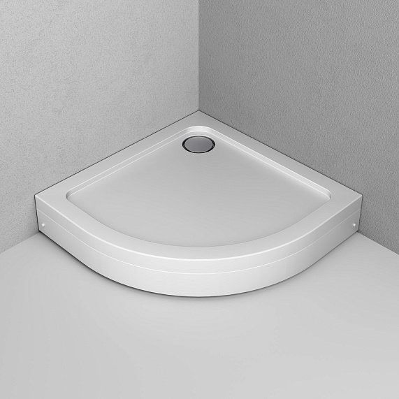 Душевой уголок с поддоном 90x90 AM.PM Gem W90G-401-090WT прозрачное стекло, профиль серебристый-1