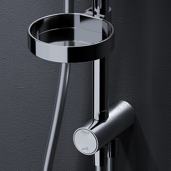 Душевая система AM.PM Like F0780064 стойка с тропическим душем, хром-2