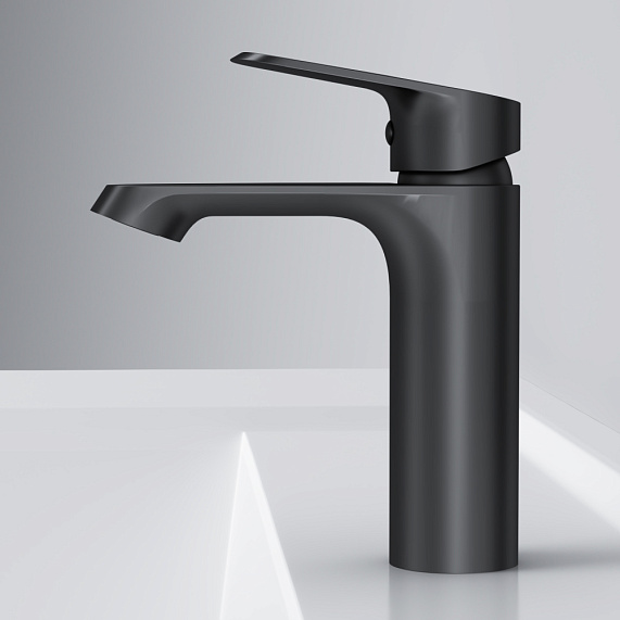 Смеситель для раковины (умывальника) AM.PM Func F8F02122 черный-4