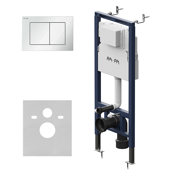 Инсталляция для подвесного унитаза AM.PM MasterFit II012713.0201 с механ. клавишей S, белая