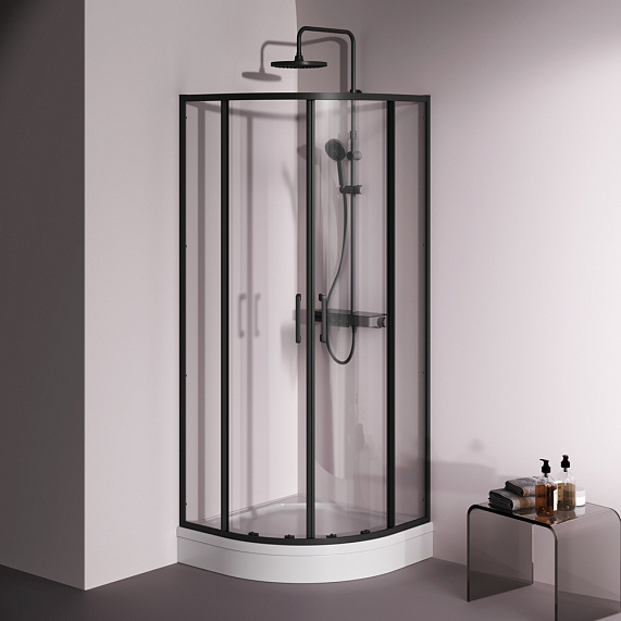 Душевое ограждение без поддона 80x80 AM.PM Above W9XG-401-8080-BT профиль черный-4