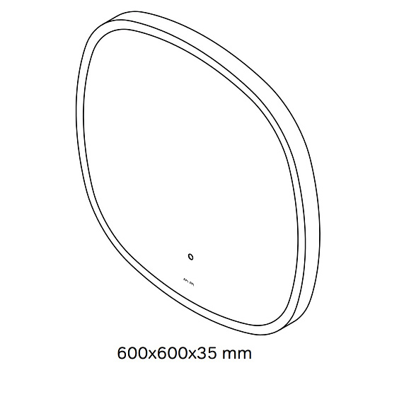 Зеркало с подсветкой в ванную закругленное 60 AM.PM Func M8FMOX0601WGS сенсорное-8
