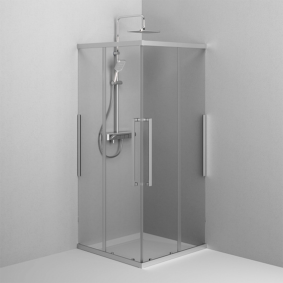 Душевое ограждение без поддона 90x90 AM.PM Func W84G-403-9090-MT профиль серебристый-8