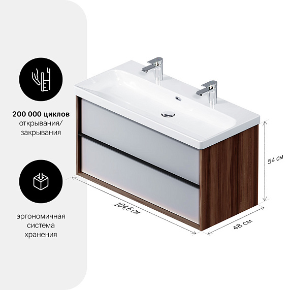 Тумба под раковину 105 AM.PM Stern M7LFHX1052GM под дерево-3