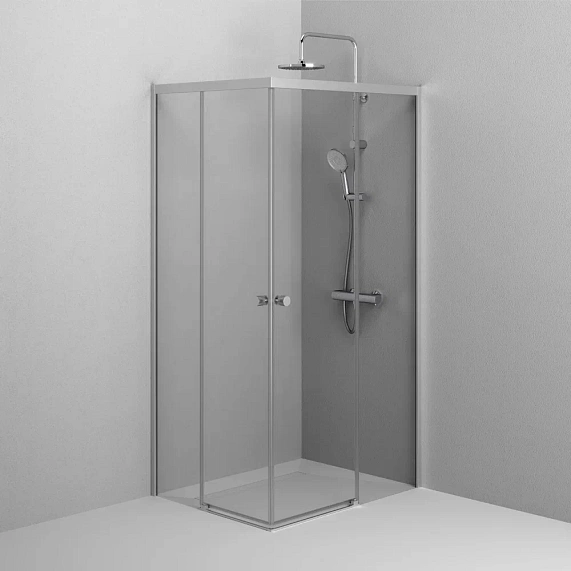 Душевое ограждение без поддона 80x100 AM.PM X-Joy W94G-403-100280-MT1K профиль серебристый-3