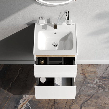 Тумба с раковиной 50 AM.PM X-Joy M85AFHX0502WG подвесная белый глянец